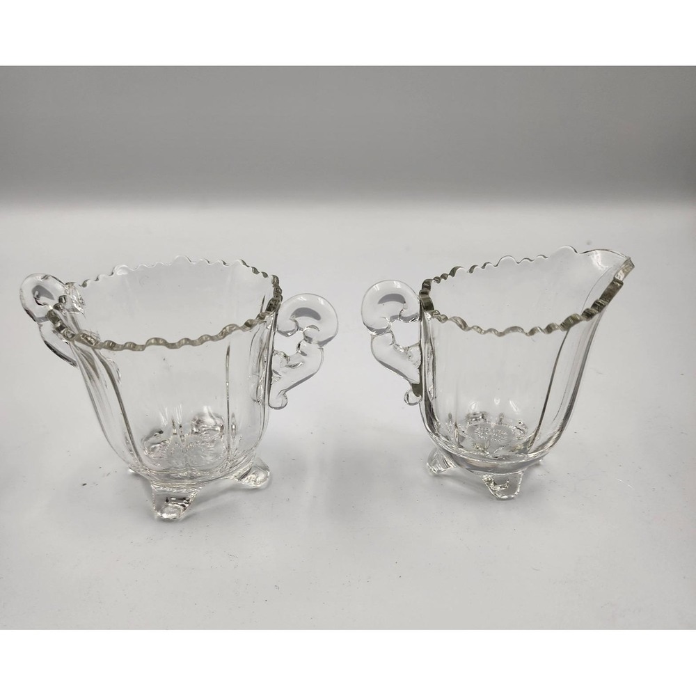 Cambridge Glass Martha Clear‎ Sugar And Milk Creamer Pitcher 1950's